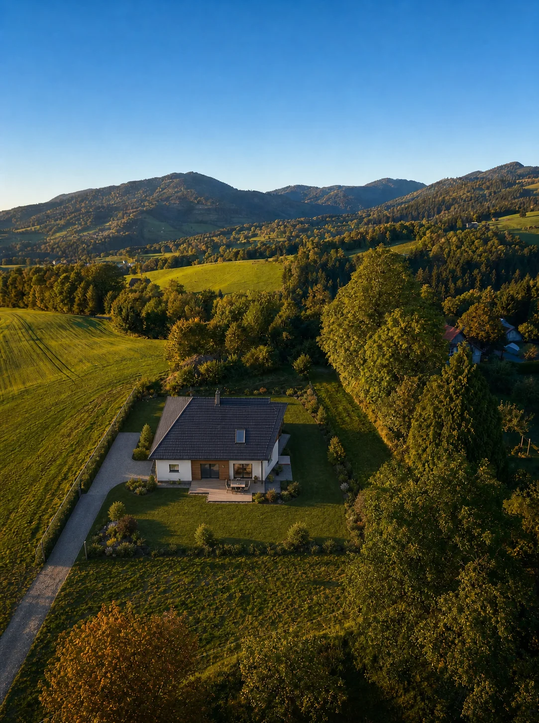 Visualisiertes Einfamilienhaus auf einem Baugrundstück in Südbaden