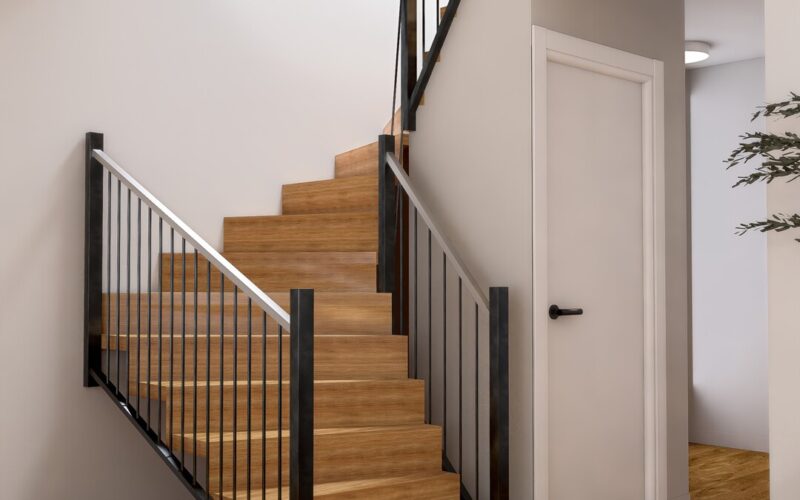 Treppe vom UG in EG (Version Holz)